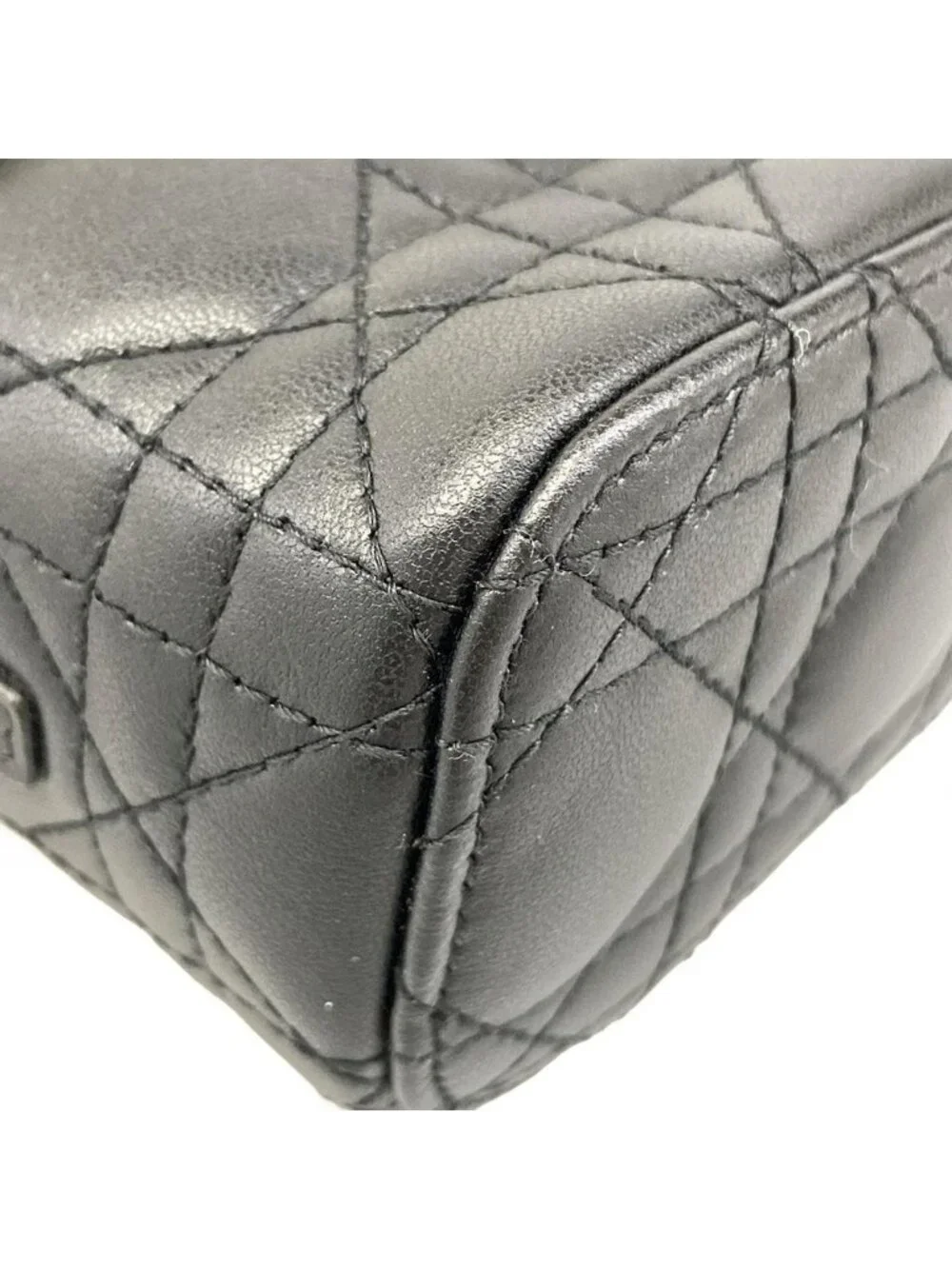 Dior Vanity Cannage Stitch Black Mini Bag Leather